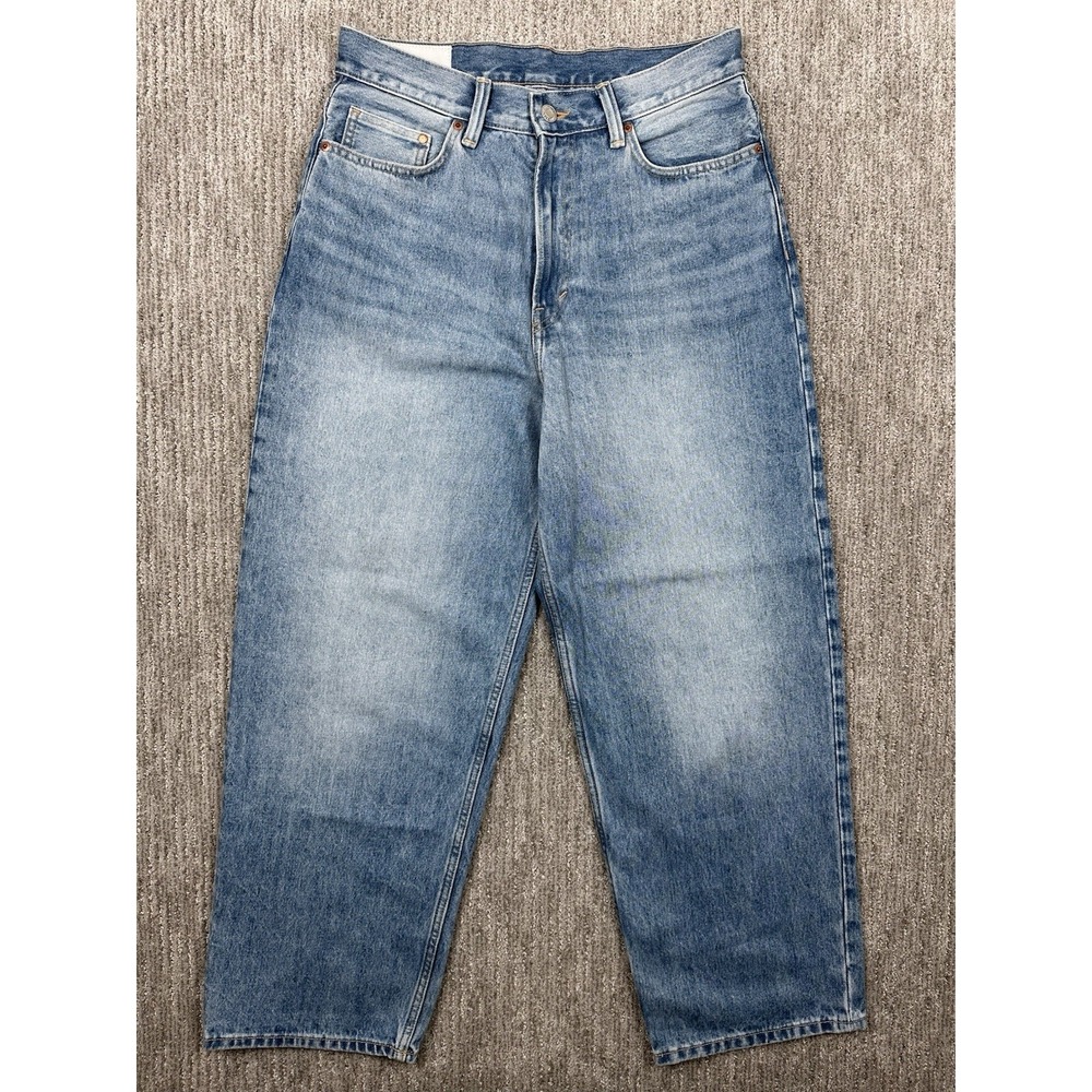 H&M Jeans Men's 32x32 (fits 34x30) Blue Cotton Denim Straight Leg Baggy Baggy